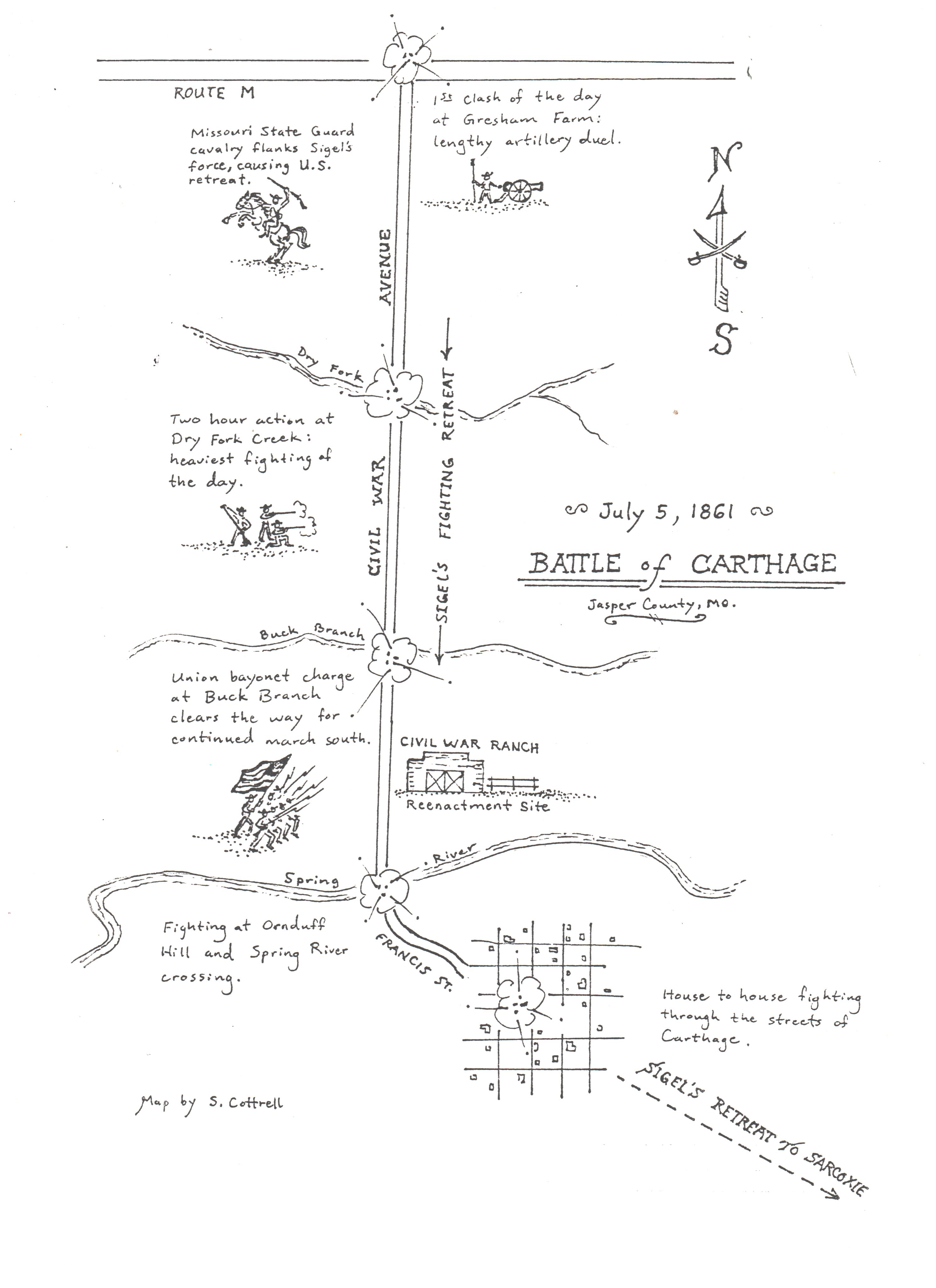 Battle of Carthage Map